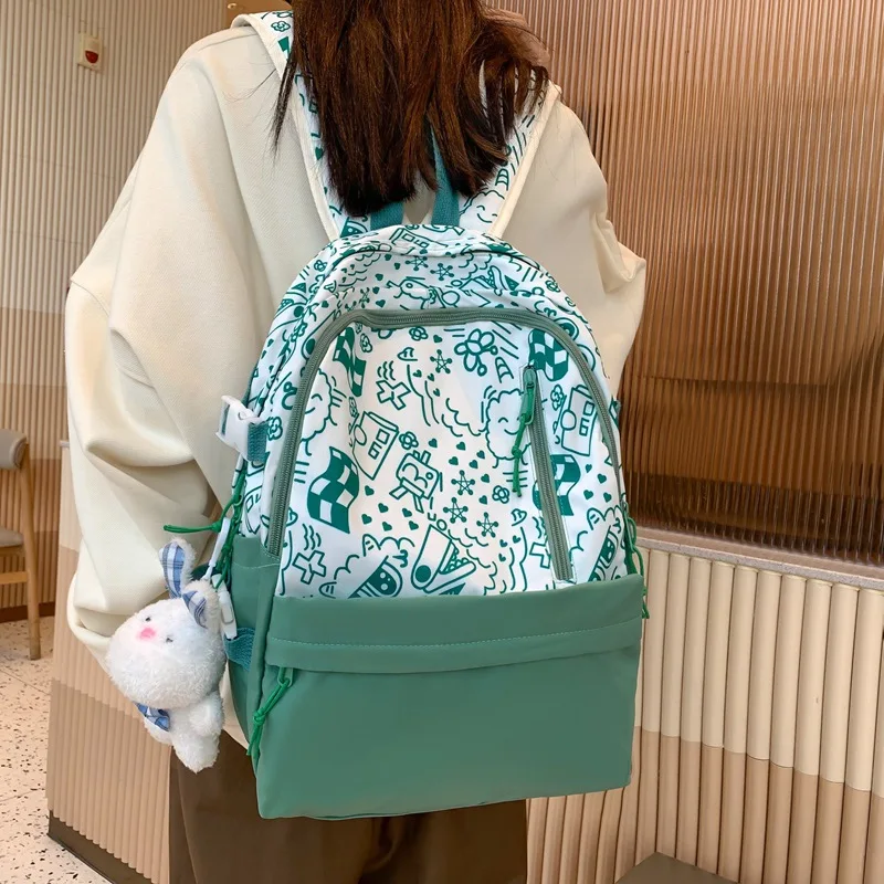 

Large Backpack for Junior High School 2023 Girl Laptop Backpacks Middle School Student Girls Schoolbag Teenager Bookbag Rucksack