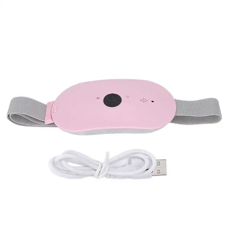

Waist Vibration Massage Belt 4 Temperature Gears Quickly Heating Menstrual Heated Pad Pink Relieve Pain High Frequency Vibration