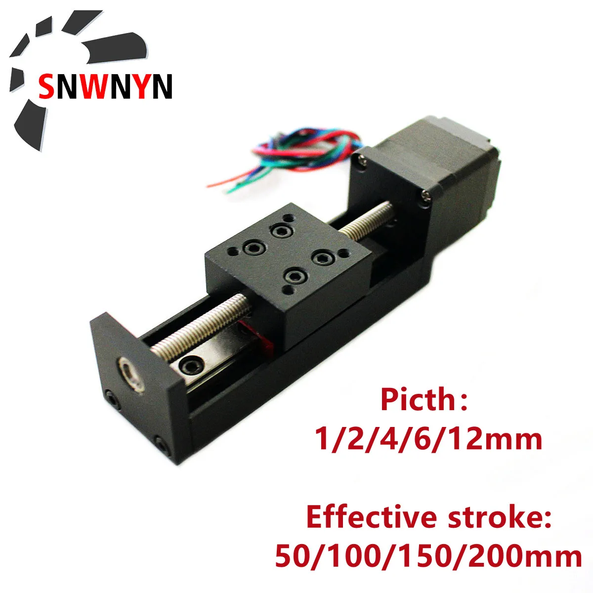 Mini T-type Sliding Table For Linear Rail Guide 50/100/150/200mm With 28mm Nema11 Stepper Motor For CNC 3D Printer