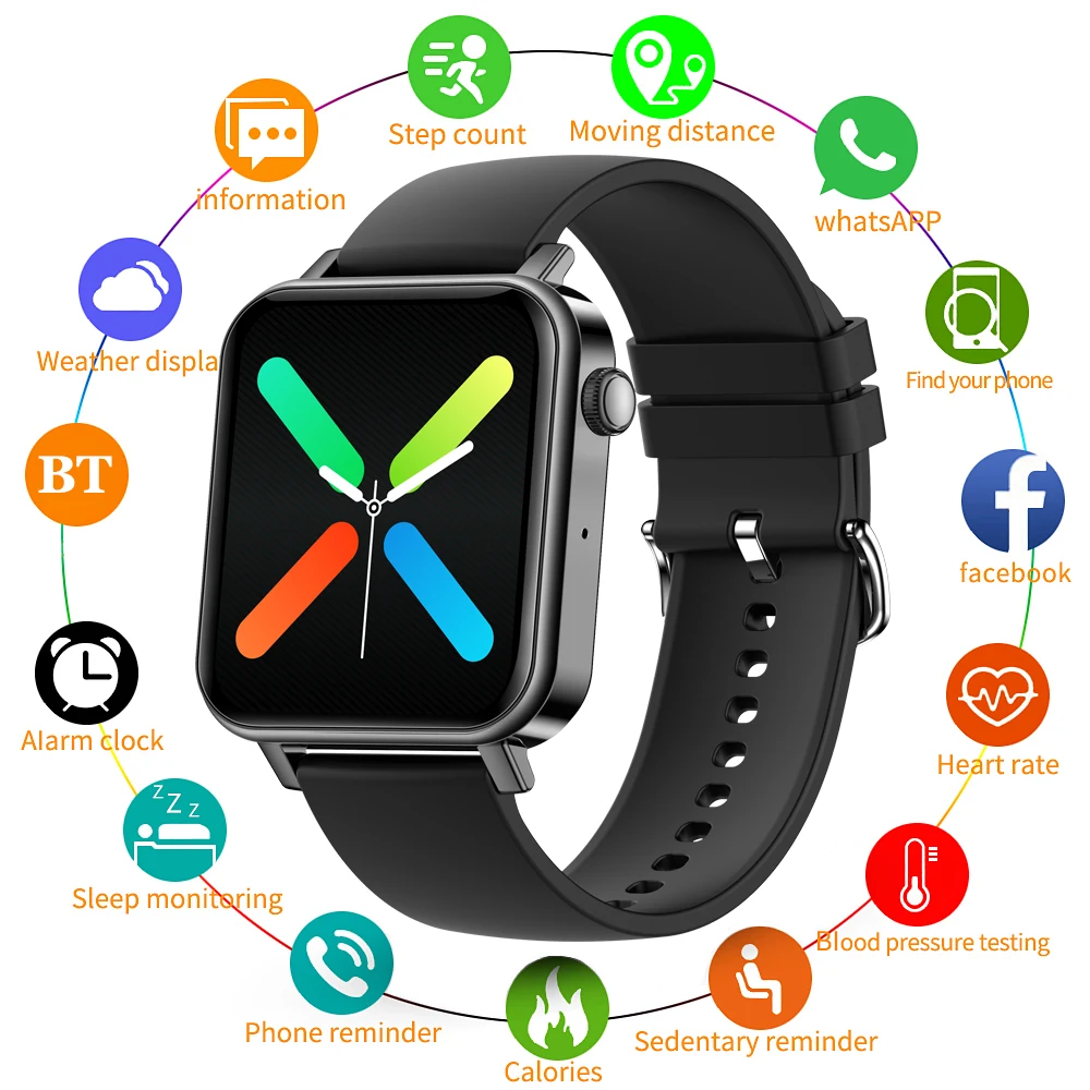 

Смарт-часы мужские Oppo водонепроницаемые спортивные Смарт-часы с тонометром Новые смарт-часы для женщин часы с большим экраном для смартфон...