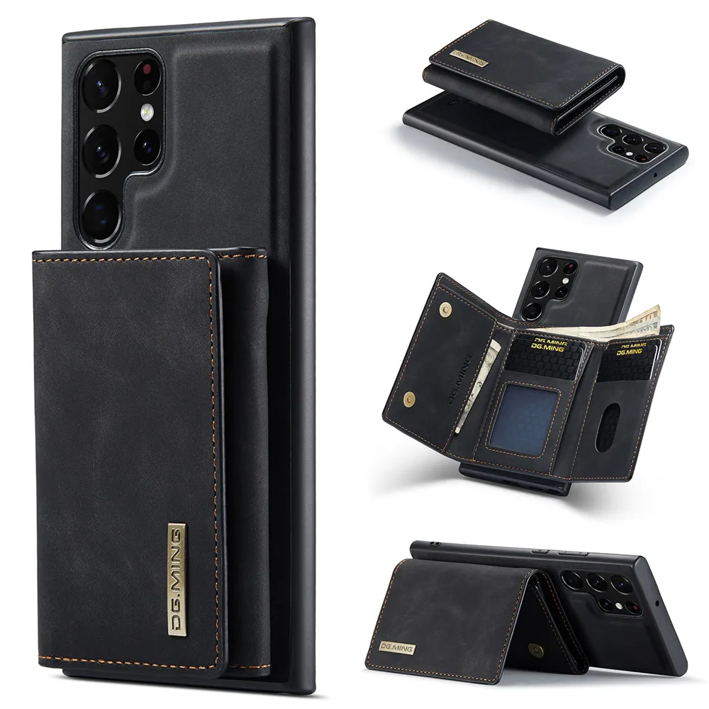 

Luxury Magnetic Leather Wallet Phone Cases For Samsung Galaxy S22 S20 S21 Plus Ultra S21 FE Case Purse Card Holder Cover