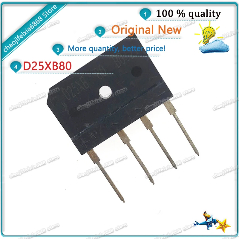 5 шт./лот! D25XB80 25XB80 ZIP-4 25A/800V D25XB 80 zip плоский мостовой выпрямитель Индукционная