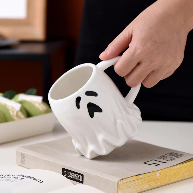 1 шт. керамическая кружка с ложкой 400 мл