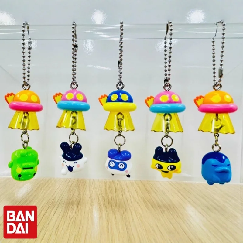 Фото Коллекционный брелок-подвеска Bandai Tamagotchi UFO Swing Gashapon: космический корабль, Маметчи, Меметчи, Биг Маут, аниме-шарм для сумки №2