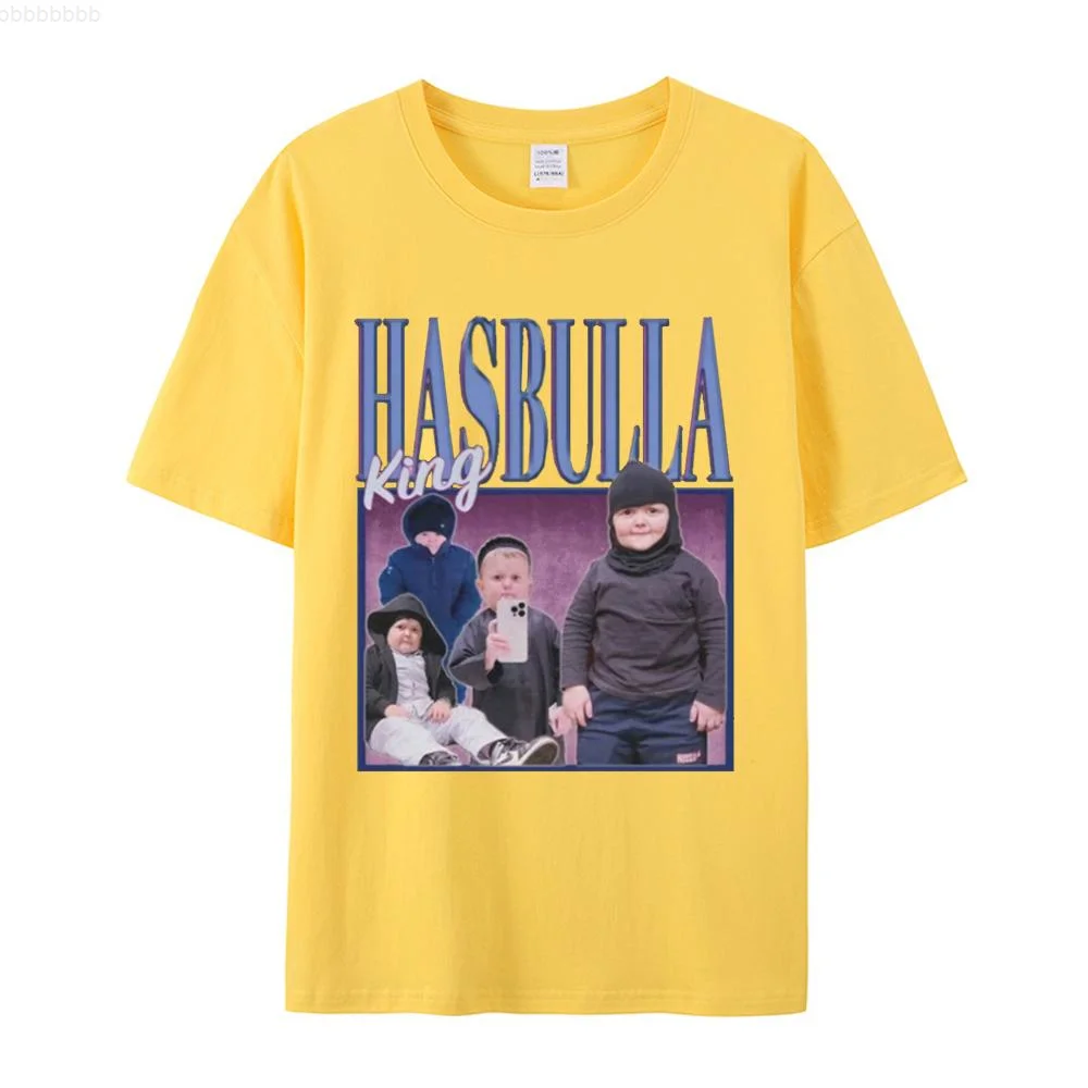 

Футболка Hasbulla мужская из чистого хлопка, дизайнерская смешная рубашка в стиле аниме, европейские размеры, одежда в стиле 1920-х годов