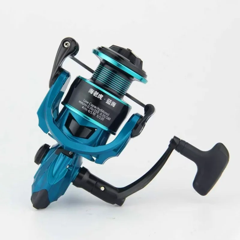 Фото TEBEN Sea Tiger Blue Sea Saltwater – Дальнобойная спиннинговая катушка, устойчивая к коррозии, металлическая рыболовная катушка для морской рыбалки с берега, экономичная. №5