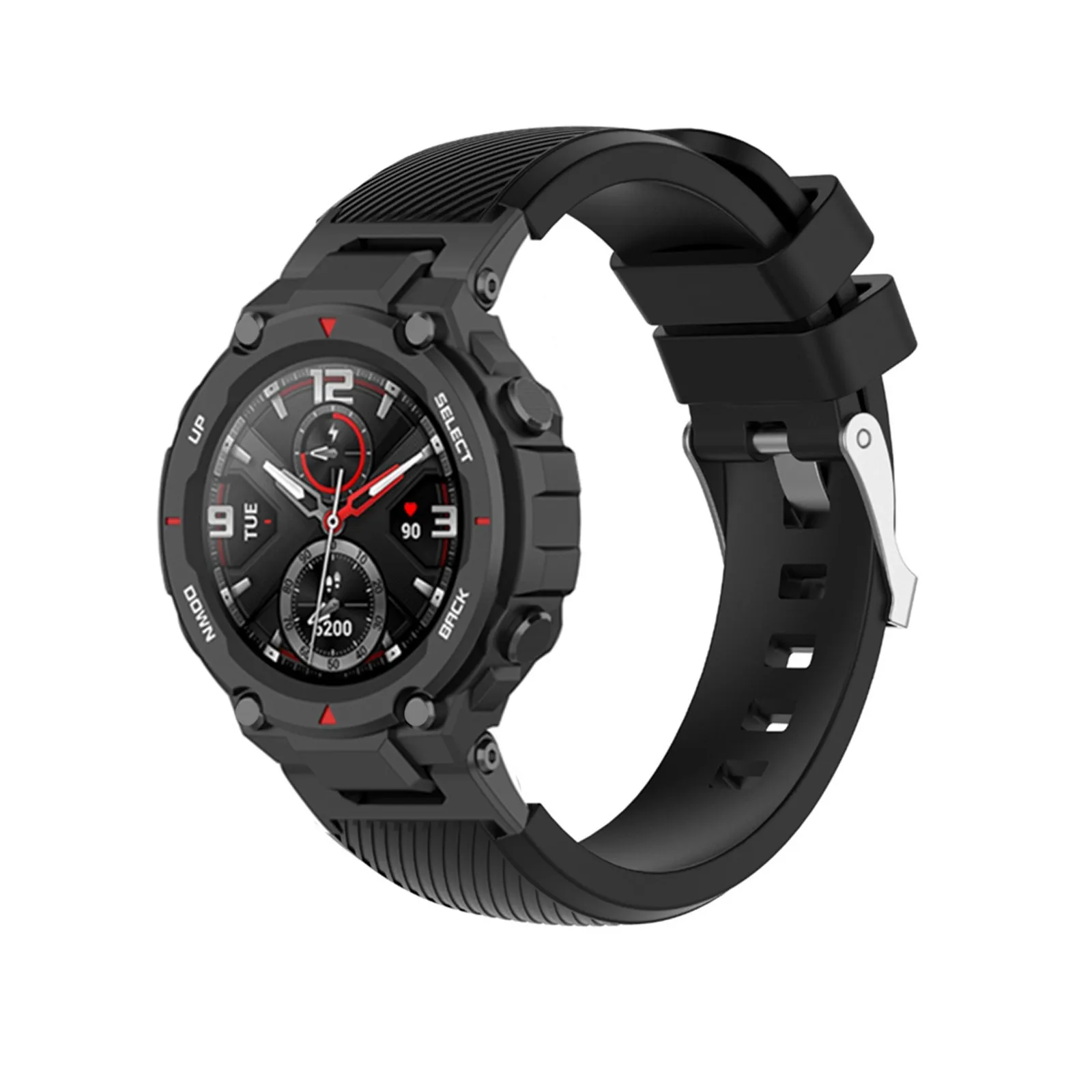 Fashion silicone strap for Huami Amazfit T-Rex /T-Rex Pro Silicone strap solid color watch strap smartwatch replacement strap