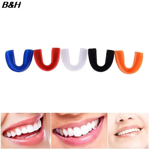 

1set Anti Shock Single-sided Teeth Guard Mouthguard Free Combat Sports Tooth Protector with plastic Case Box
