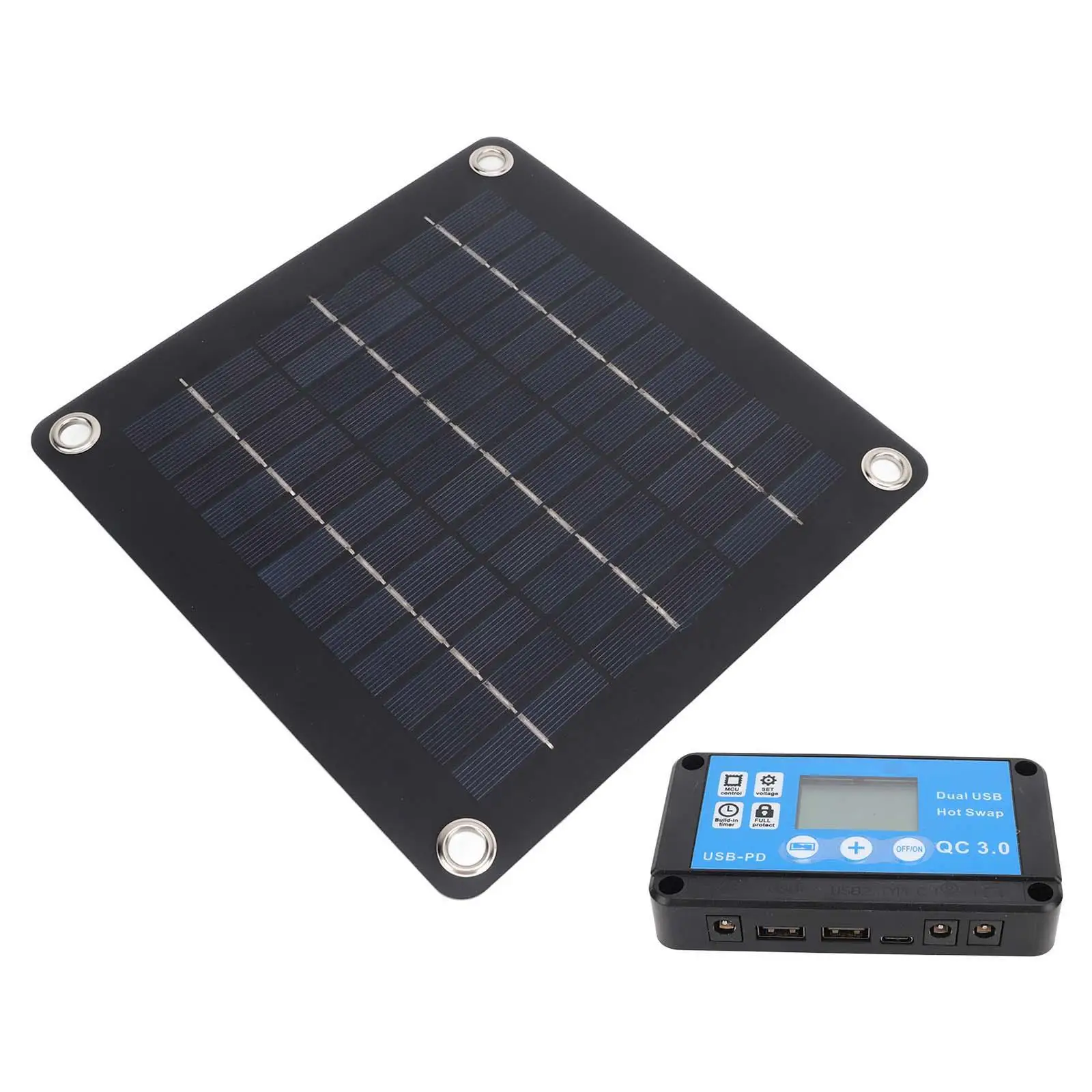 

Solar Panel Kit Extension Cable Portable Power Station Solar Panel Charger for Pet Poultry House Car Emergency Greenhouses