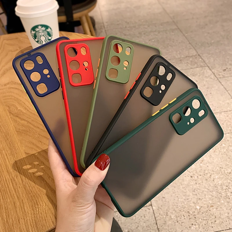 

Matte Bumper Phone Cases For Huawei Mate 40 30 20 P40 P30 P20 Honor 50 30 20 Pro Plus Lite 9A 30i Y9 2019 Silicone Back Cover