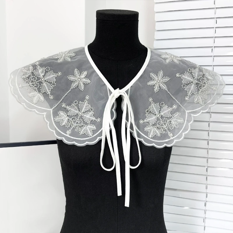 95AB Женский воротник с накладными лацканами декоративный раздвинутый половина