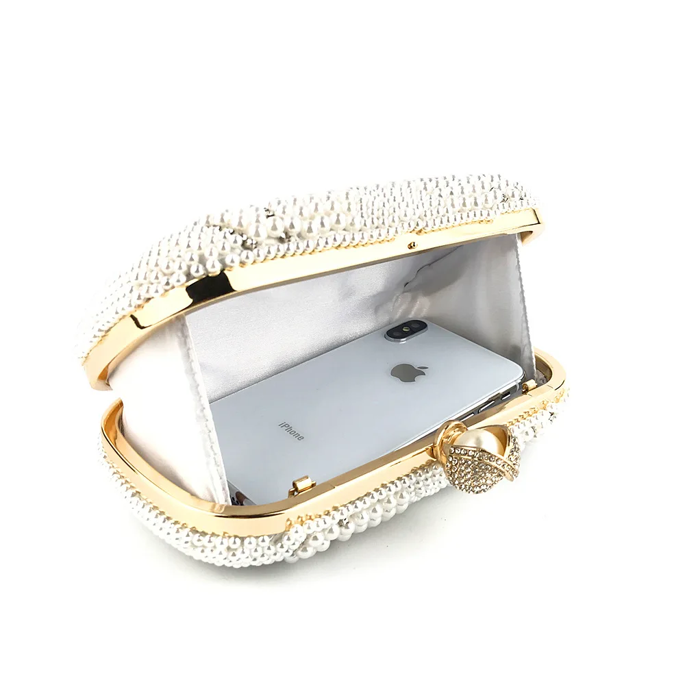 Сшитое вручную банкетное платье с жемчужной дизайнерской сумкой женские