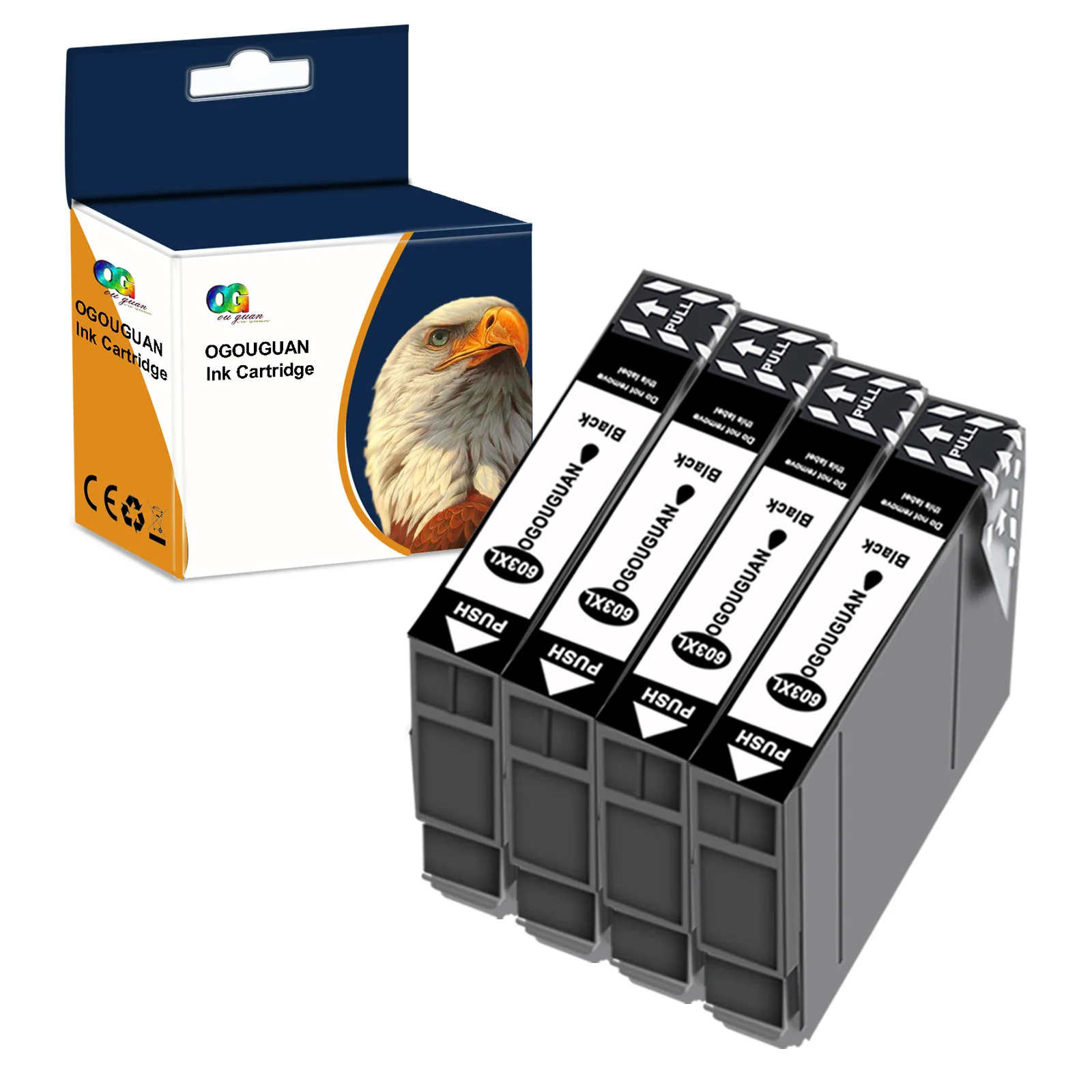 

4 Black T603 603XL - Ink Cartridge Compatible For Epson Expression Home XP-3100 XP-4100 XP-2100 XP-2105 XP-3105 XP-4105 Printer