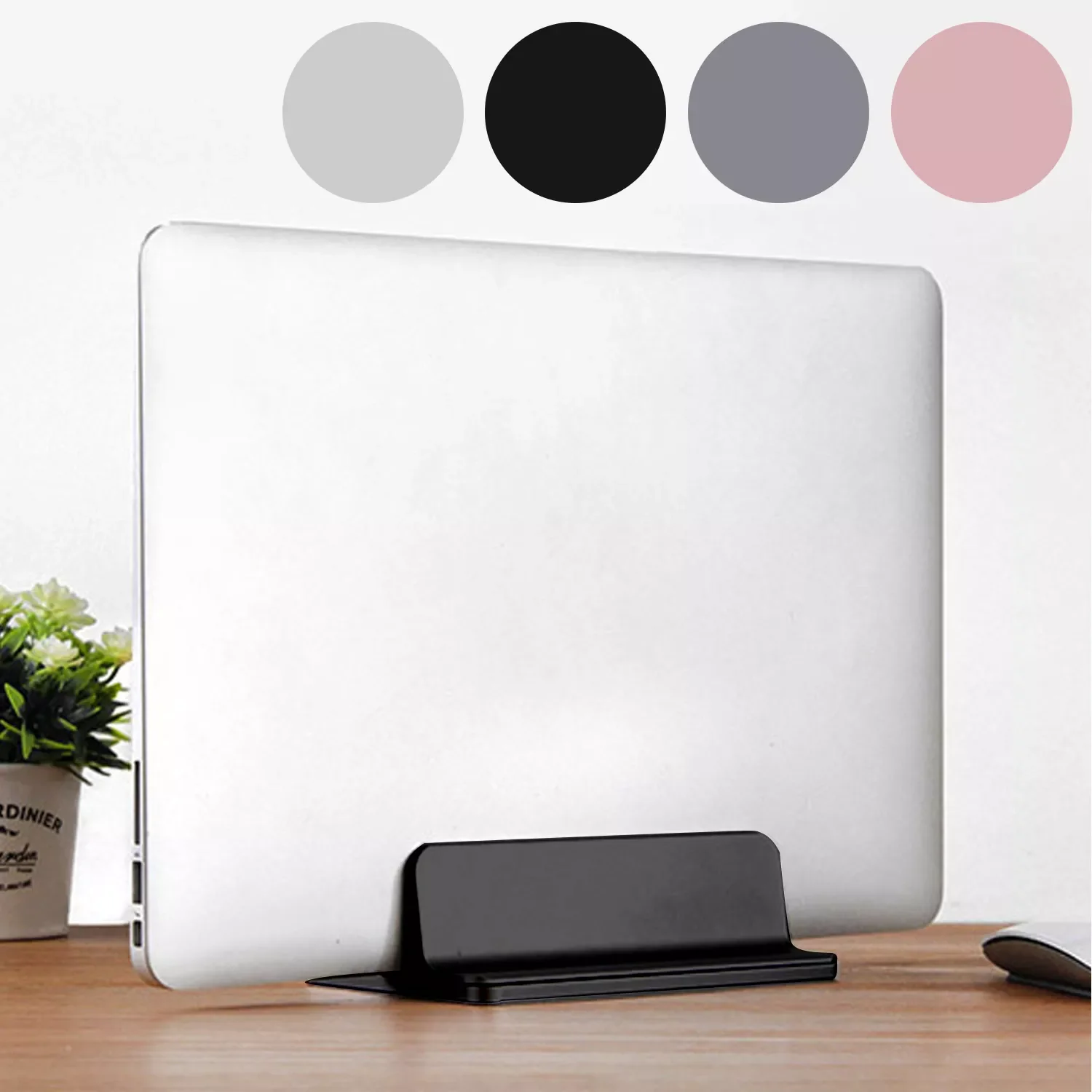 

Besegad Vertical Laptop Stand Adjustable Aluminium Portable Suporte Notebook Mount Base Holder for MacBook Air Pro Accessories