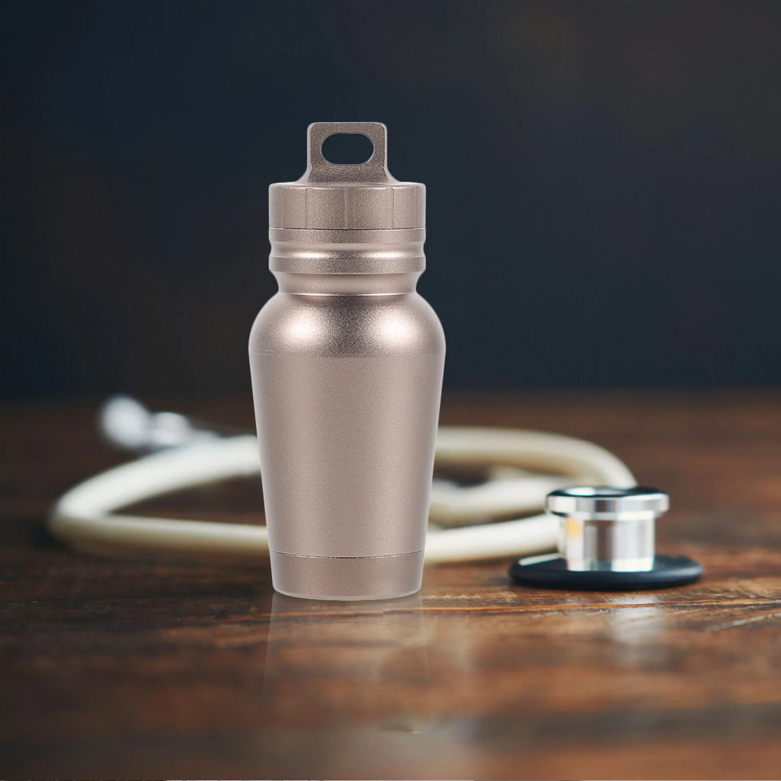 

Dispenser Pocket Container Holder Portable Travel Bottle Medicine Vitamin Keychain Case