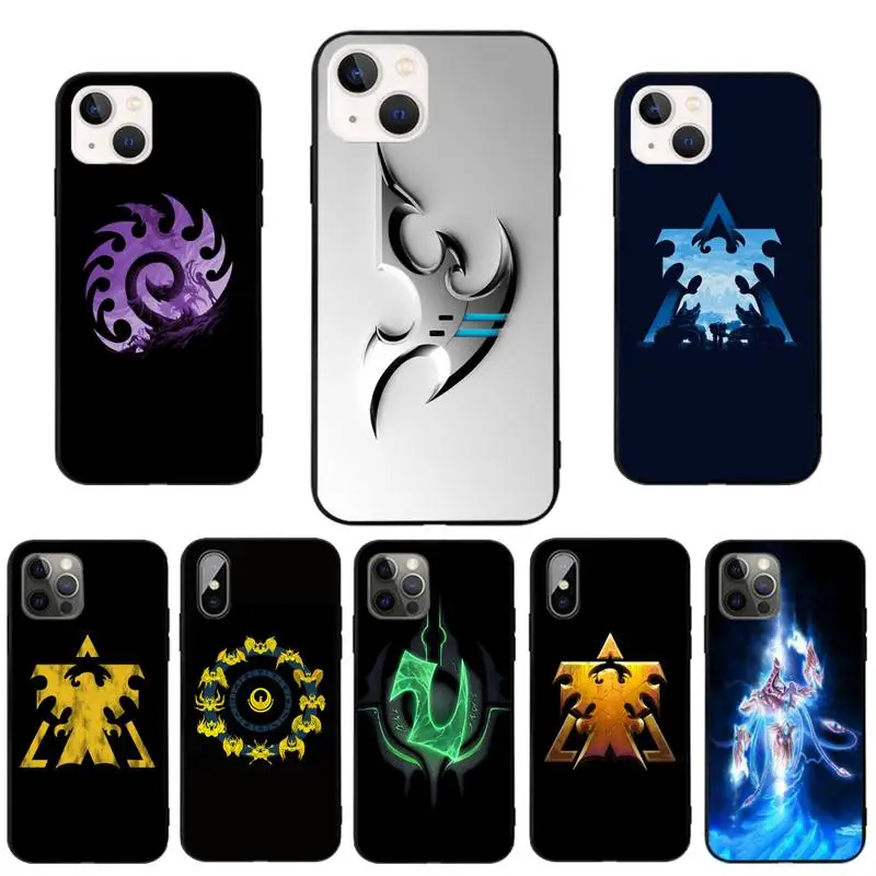 Чехол для телефона Starcraftes Zerg протоss черный из ТПУ Iphone XR Xs 11 12 13 Mini Pro Max 6 7 8 Plus X 6s SE 2020