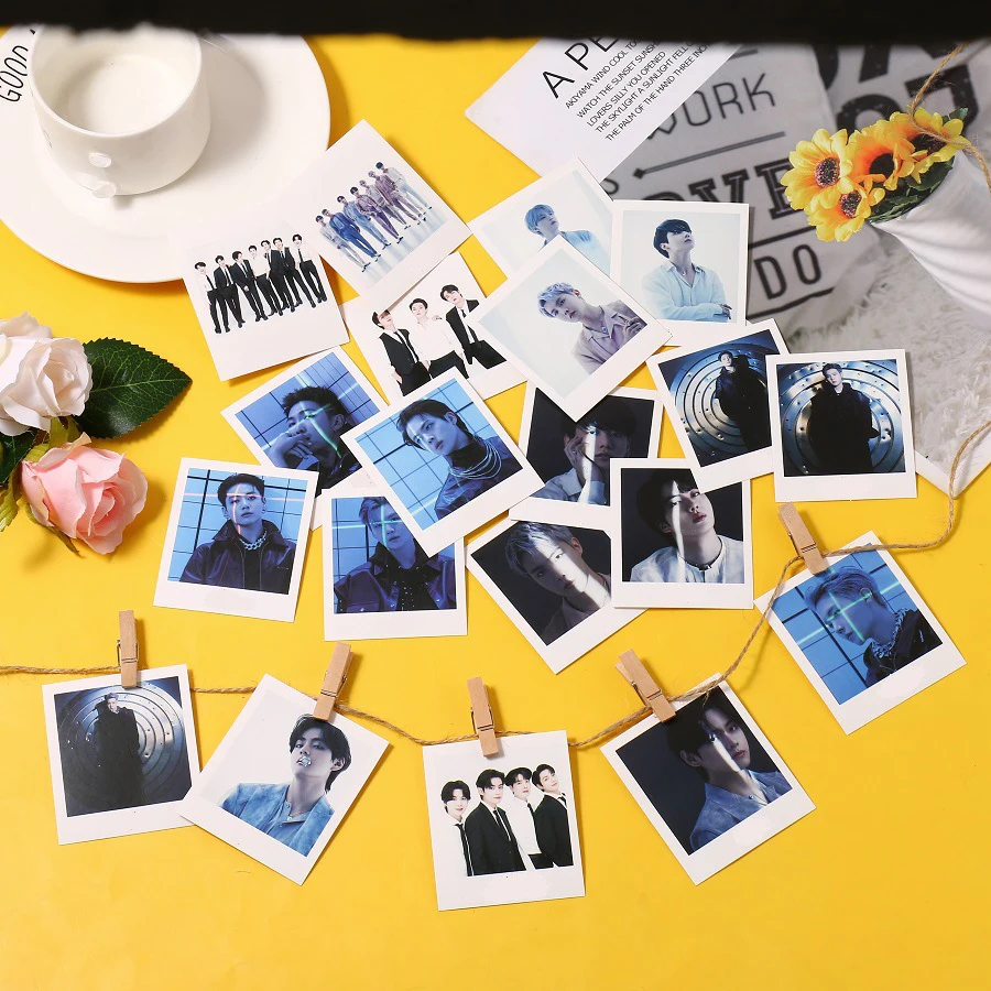 

40 шт./компл. новые Kpop Bangtan Boys защищенные ломо-карты фотокарты маленькие фото-карты с зажимами и веревками коллекционные картинки для фанатов