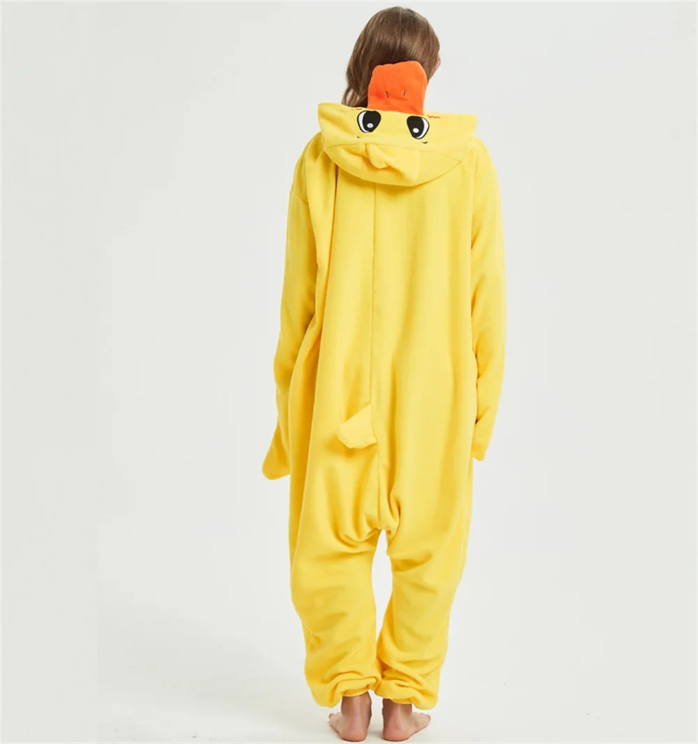Animals Duck Cosplay Costumes Men Women Festival Cute Suit Kigurumis Onesies Halloween Outfit  Party Jumpsuit Yellow Pajamas images - 2