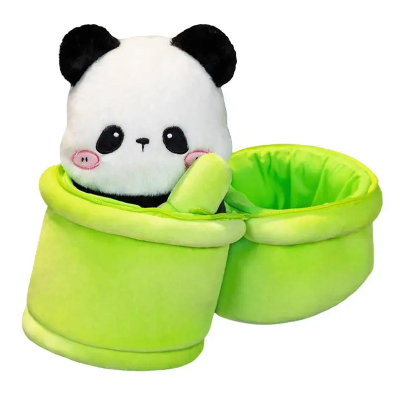 

Panda Plush Stuffed Animal Creative Funny Doll Panda With Bamboos Educational Cute Panda Hiding In Bamboos Bag Toys Vivid