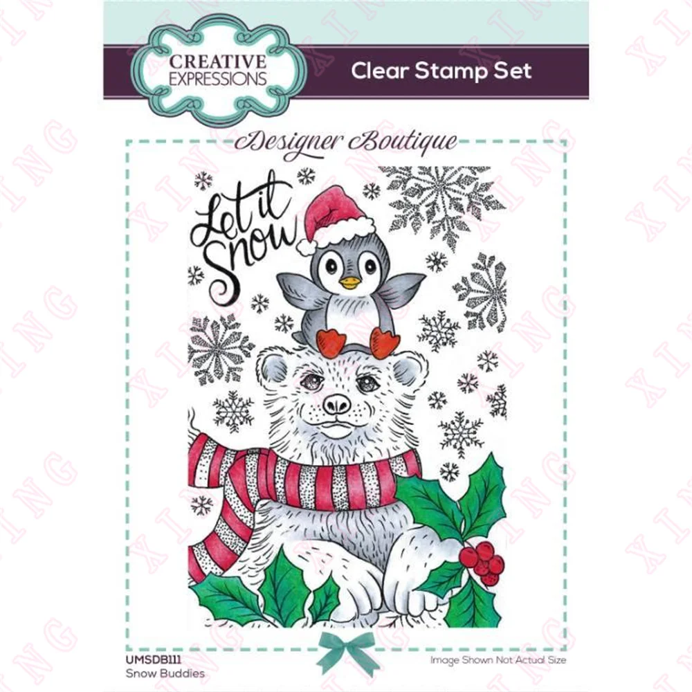

2022 Newest Snow Buddies Clear Silicone Stamps Scrapbook Diary Decoration Embossing Template Diy Gift Card Craft Reusable Molds