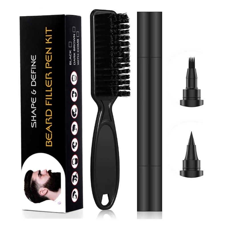 

RXJC карандаш наполнитель для бороды бровей Мужская косметика водостойкие красящие инструменты долговечные натуральные мужские усы ремонт бороды