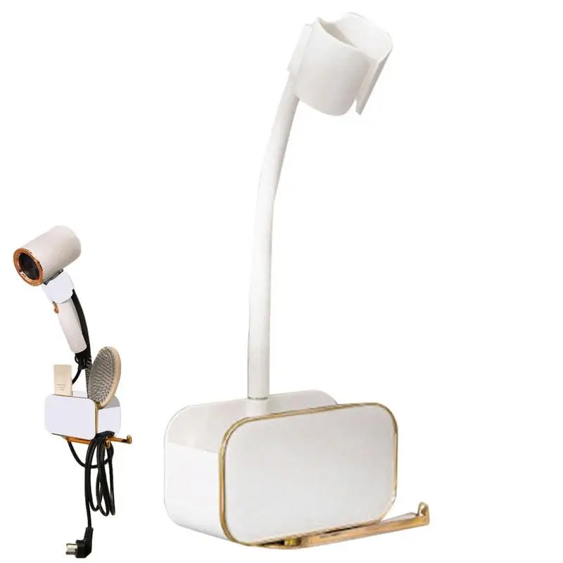 

Wall Hair Dryer Holder Adjustable Hair Dryer Holder Wall Mounted Self Adhesive Blow Dryer Holder Compatible For Hair Dryer