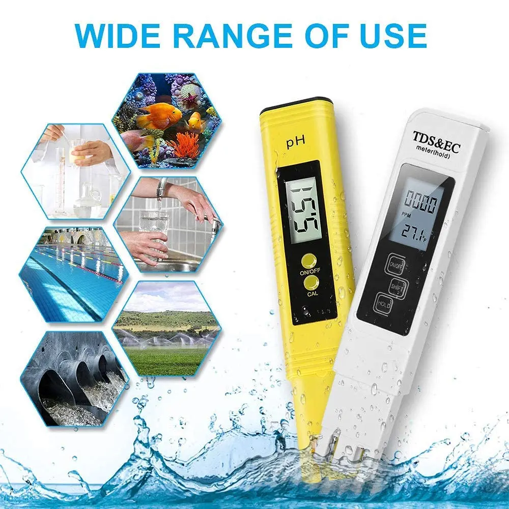 Цифровой тестер качества воды измеритель TDS 0-14 PH 0-9990ppm и EC аквариумный фильтр PPM