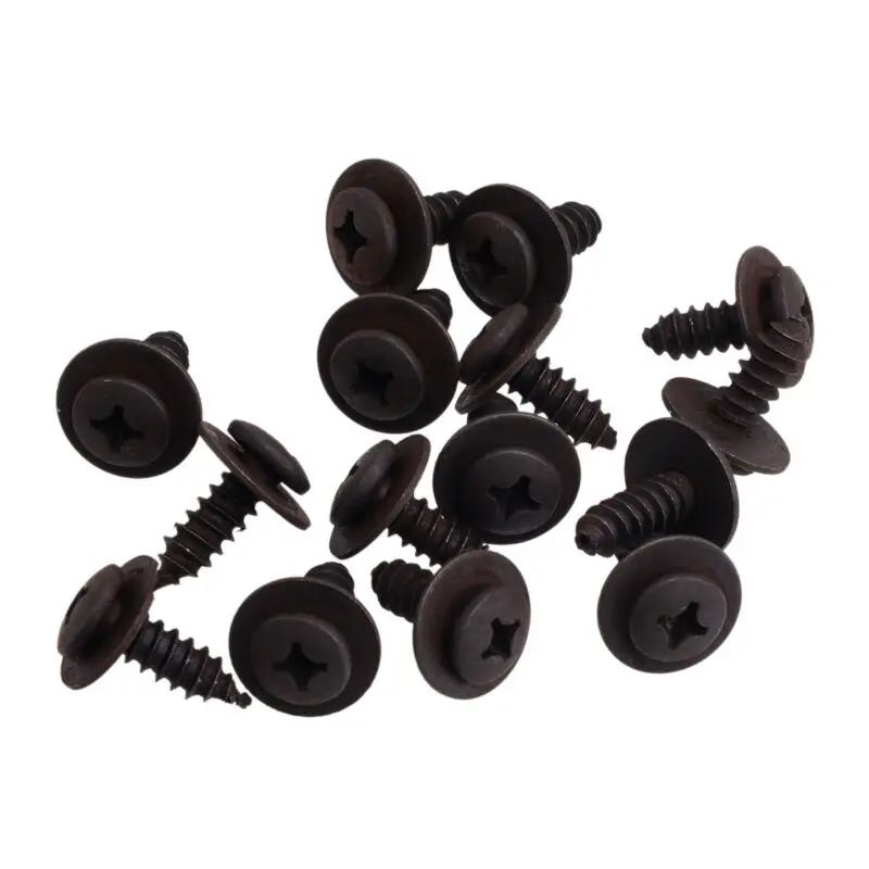 

With Screws U-type Clips Black Bumper Car Fasteners Side Skirts Spring Trim Panel Fender Fitting Metal Durable