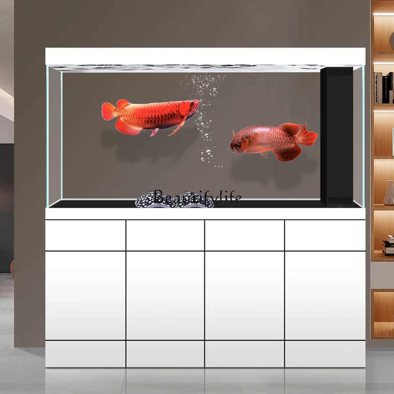 Большой аквариум для гостиной ультра-белое стекло алюминиевый сплав арообраный