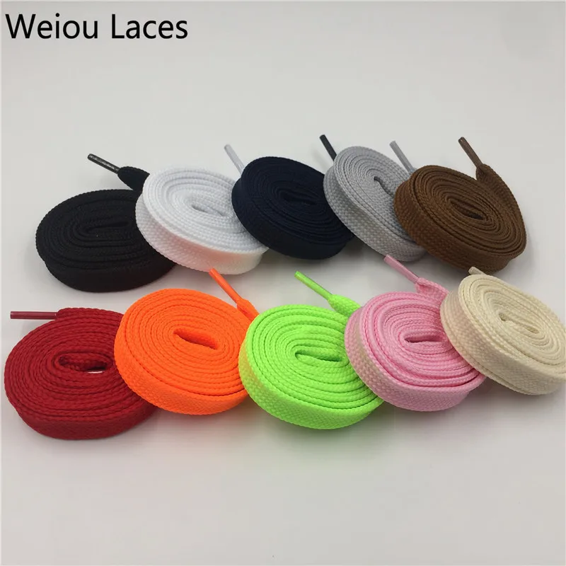 

Coolstring 1.8cm/0.7'' Wide Width Sneaker Designer Lacets Athletic Bootlaces Colorful Ropes Flat Lady Female Fat Laces Fashion
