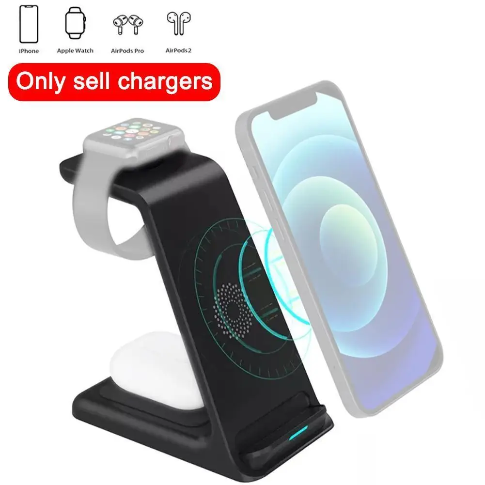 

3 In 1 Wireless Charger Qi 15W Fast Charging Station Intelligently For Apple IPhone Google Chargers for Apple watch Airpods Pro