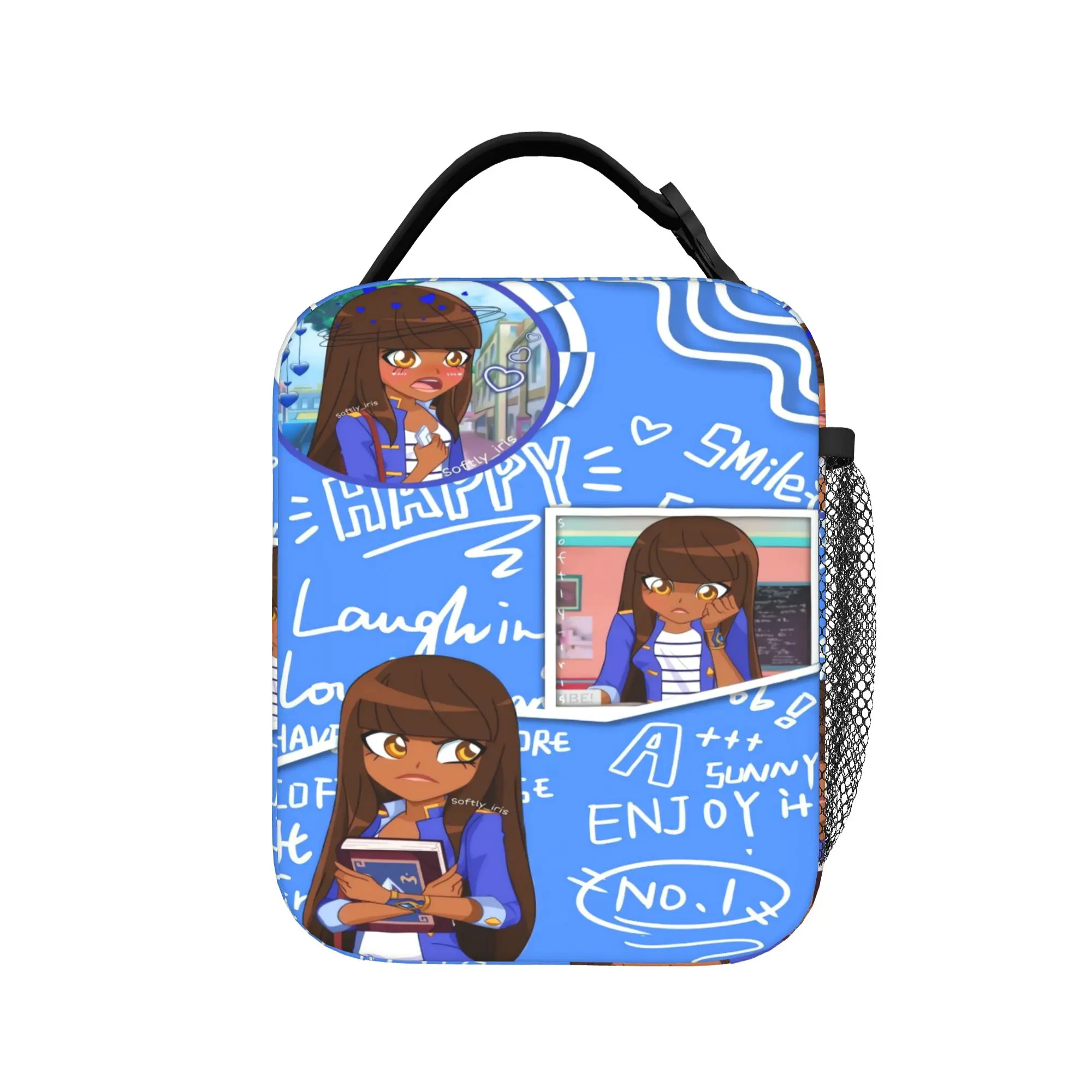 Фото Сумка для обеда LoliRock для женщин, с принтом, милая офисная сумка-холодильник, удобная водонепроницаемая термосумка-тоут. №1