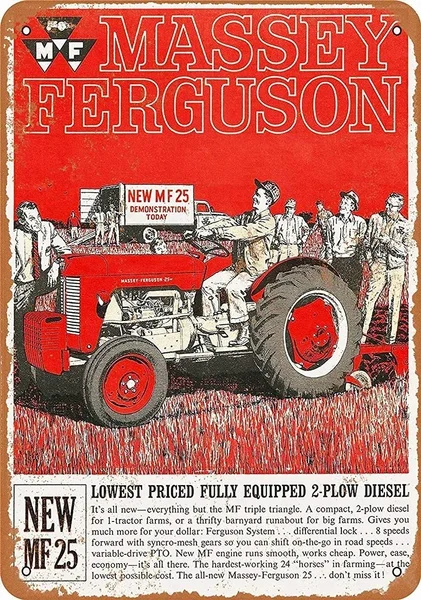 

Massey Ferguson Tin Sign art wall decoration,vintage aluminum retro metal sign