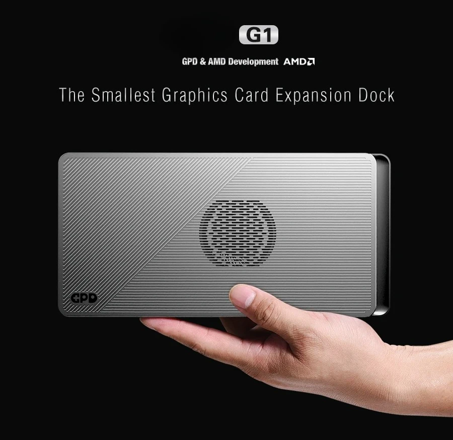 Фото 8 ГБ GDDR6, Oculink, USB4, Thunderbolt 4, новая графическая док-станция GPD G1 Minimum, мобильная видеокарта AMD Radeon RX 7600M XT №1