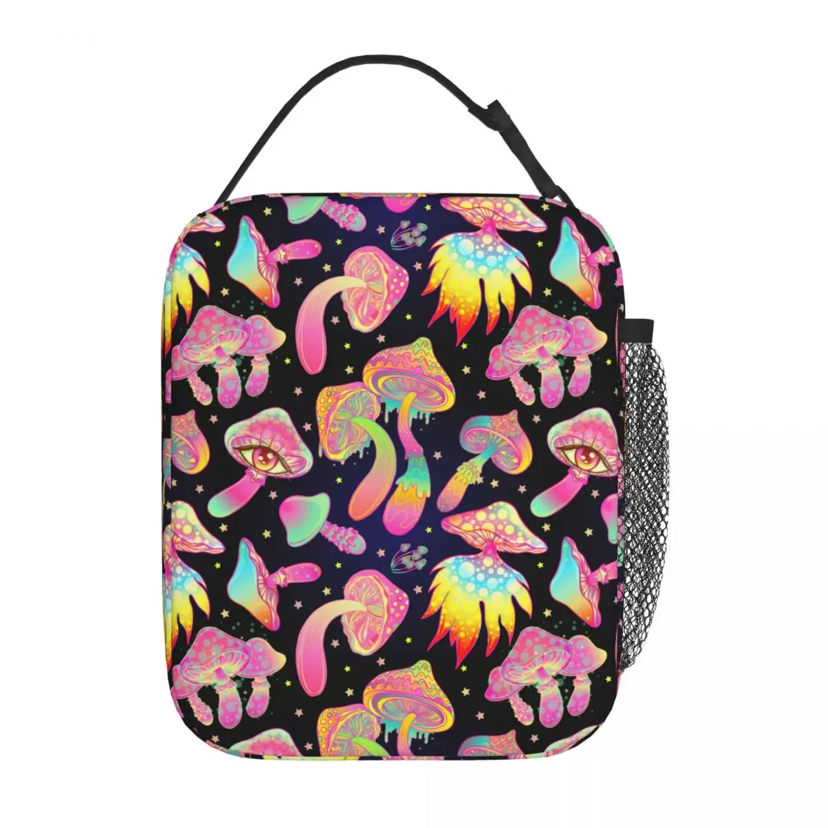 

Hippie Magic Mushrooms Insulated Lunch Bags Psychedelic Aesthetic Mushroom Lunch Container Cooler Thermal Bento Box Travel