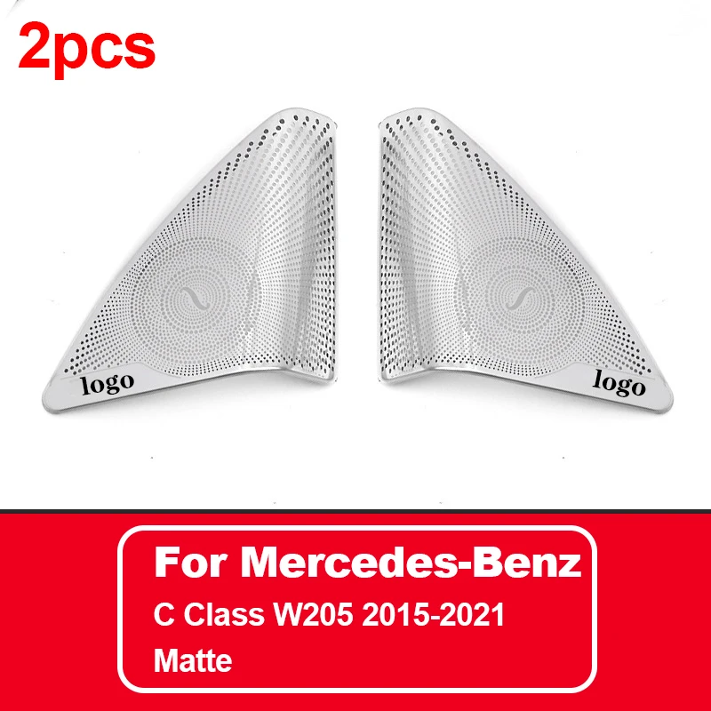 

Чехлы для дверных динамиков Mercedes Benz X253 W205 W213 GLC E C класса A-стойка из нержавеющей стали, матовые/глянцевые аксессуары для интерьера