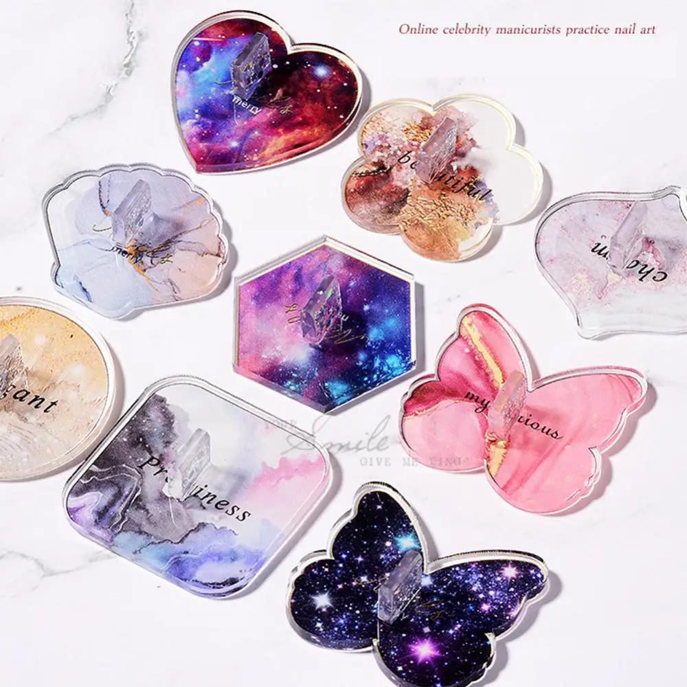 

Nail Drag Nail Plate Support Nail Art Acrylic Practice Stand Color Resin Agate Nail Art Display Stand Display Base Support