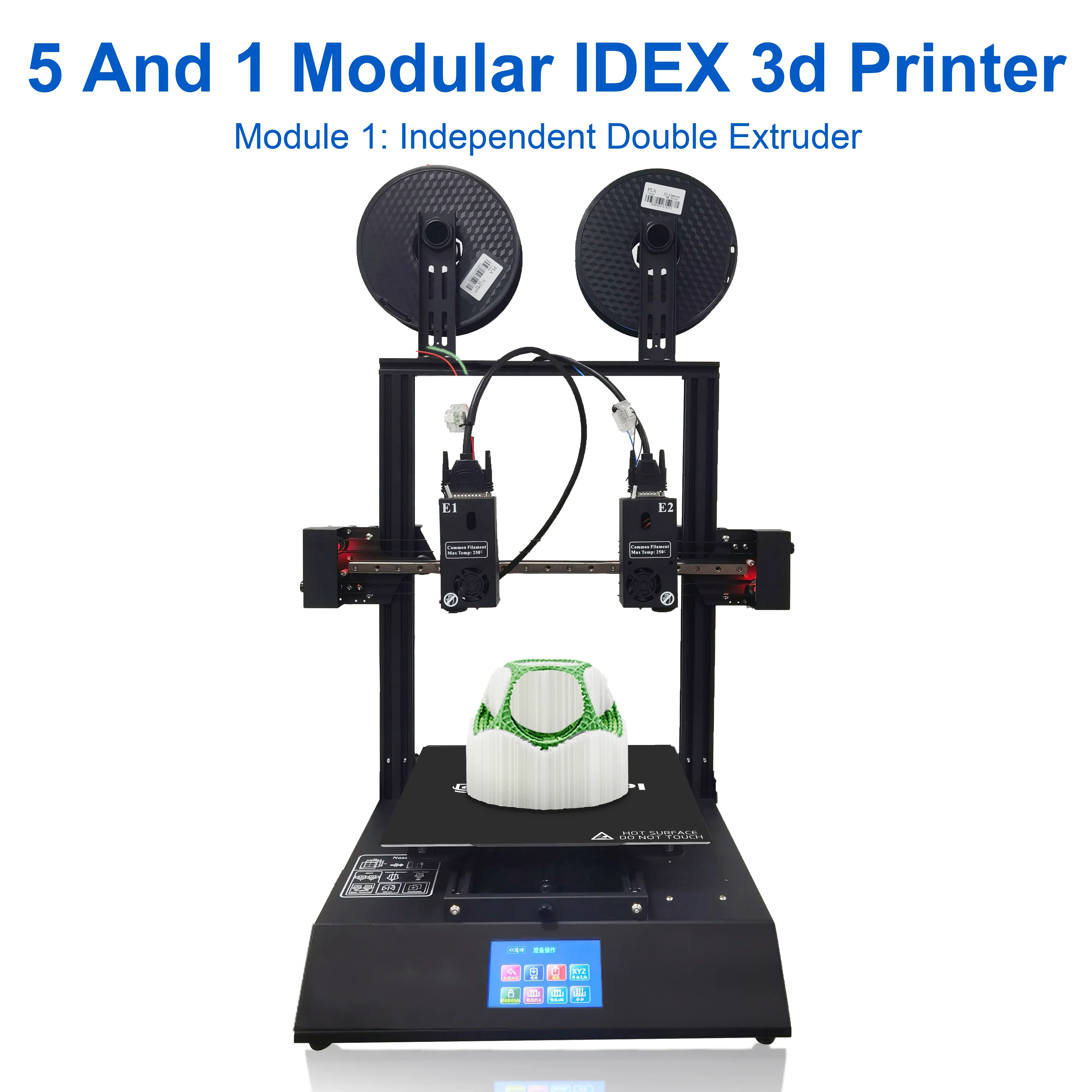 MakerPi P3 Pro без выравнивания IDEX 2 головки цвета 5 в 1 3d принтер Stampante Druck