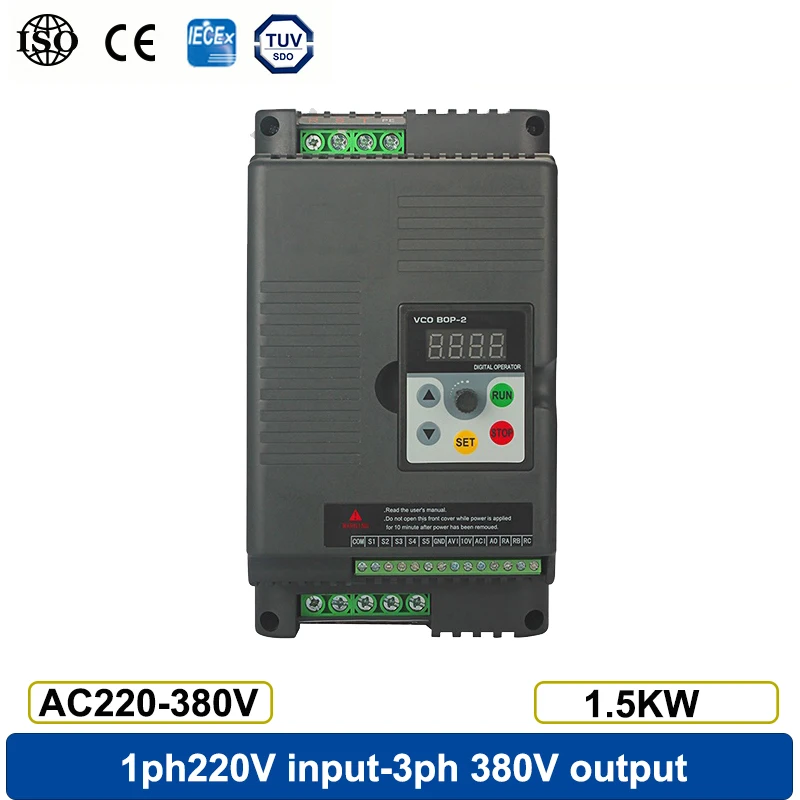 

220-380V VFD Frequency Driver Vector Converter AC Motor Speed Controller 2.2KW Frequency Inverter Variable For 3-phase Motor