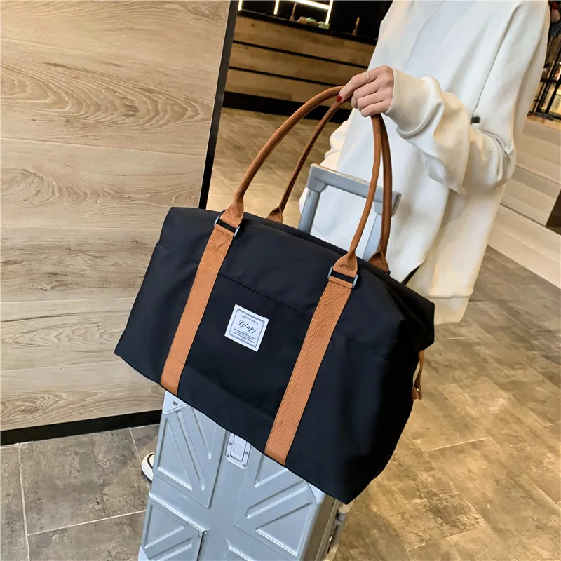 Fashion Large Travel Bag 2022 Women Luggage Tote Bags Handbag Oxford Cloth Waterproof Shoulder Bag Women Weekend Overnight Bag