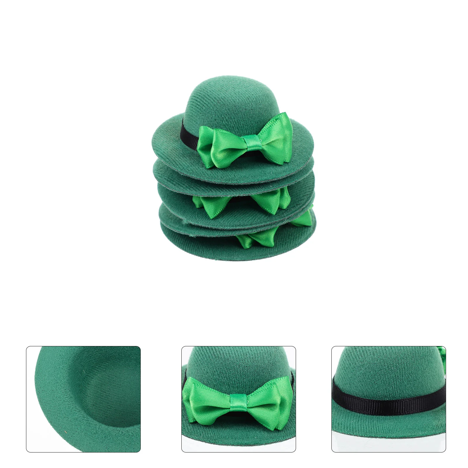 

5 Pcs Mini Hat Ornaments Drinks Mini Patrick S Decor Ireland Ornament Bow Bottle Cap Scarf Bottle Patrick S Day Hats