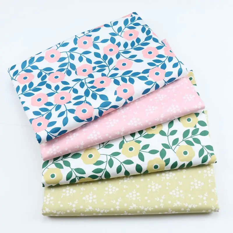 50*160 см хлопковая ткань с цветочным принтом для платья девочек повязка на голову