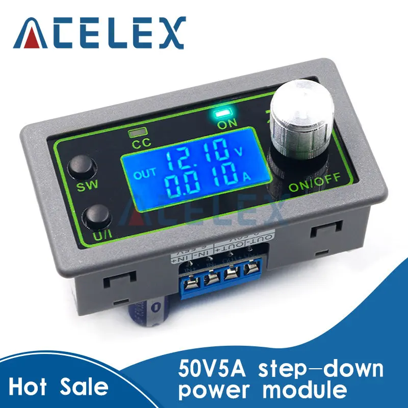 

50V5A CNC step-down adjustable power supply module voltage and current meter constant voltage constant current DC LCD display