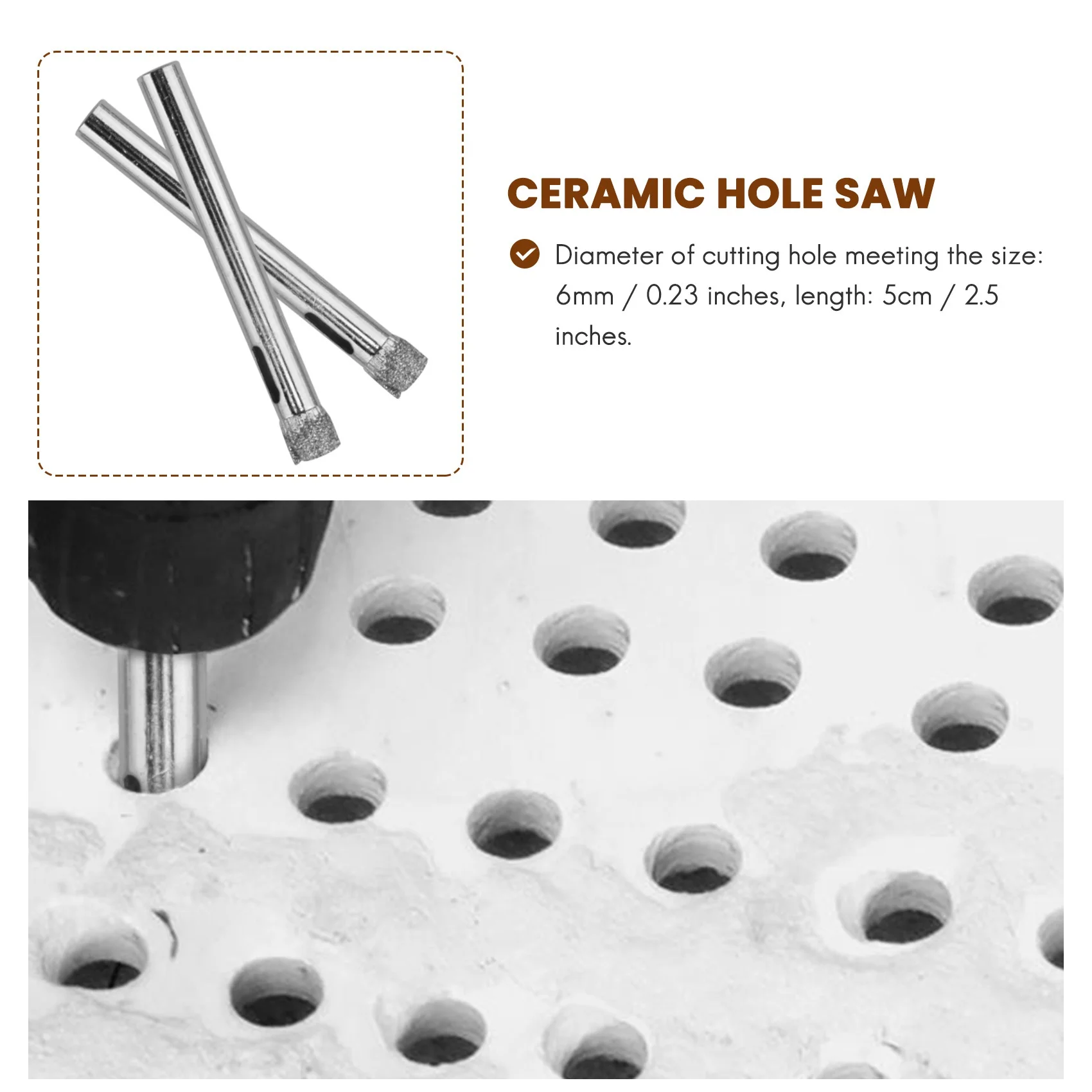 Набор сверл с алмазным покрытием 50 шт. кольцевая пила наконечником 6 мм для плитки