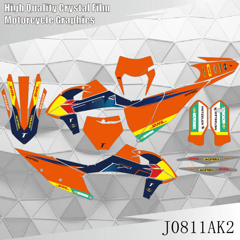 

For KTM 125 250 300 350 450 500 SX SXF EXC EXCF XCW XCF 2011-2023 Graphics Decals Stickers Kit Motorcycle Background