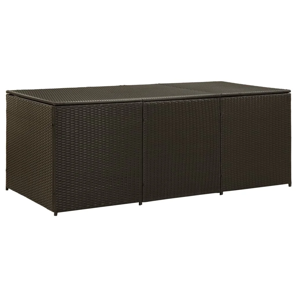 

Садовый ящик для хранения поли ротанга 70,8 "x 35,4" x 29,5 "коричневый