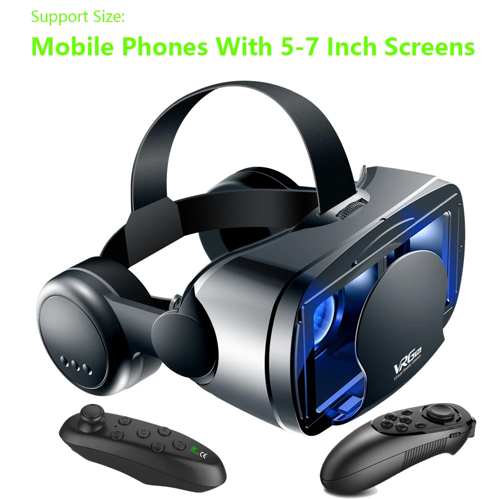 Lente de Tela Binóculos com Controlador Novo Headset Óculos Inteligentes Realidade Virtual Cheia Capacete Smartphone Móvel 7 Polegada Lente 3d vr