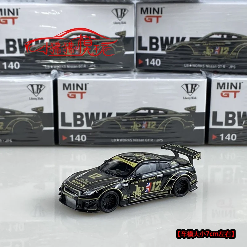 

MINI GT 1:64 LBWK LB Nissan GT-R R35 JPS alloy car model collection decoration holiday gift