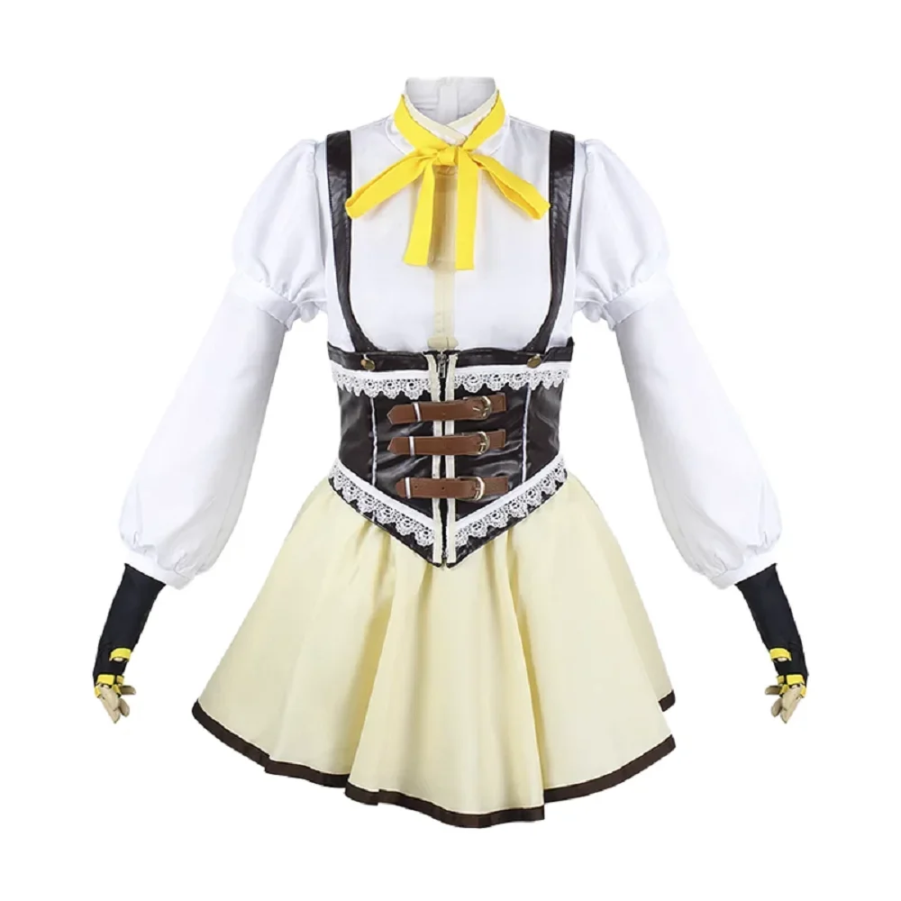 Унисекс аниме Cos Tomoe Mami костюмы для косплея праздничное платье униформа наборы