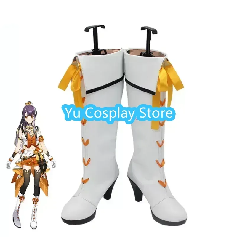 Umise Yotsuha Обувь для косплея Vtuber Реквизит из искусственной кожи Сапоги на Хэллоуин
